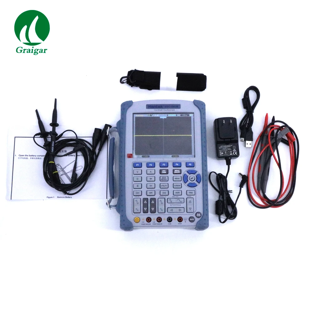 Hantek DSO1062B Digital Handheld Oscilloscope 60MHz1GS/s Sample Rate Large 5.6 inch TFT Color LCD Display
Hantek DSO1062B Digital Handheld Oscilloscope 60MHz1GS/s Sample Rate Large 5.6 inch TFT Color LCD Display