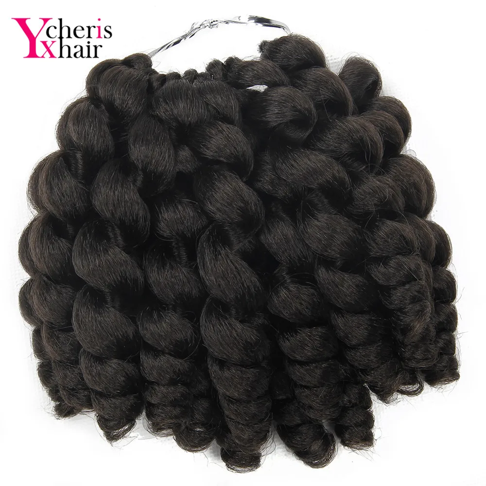 YXCHERISHAIR 1-12Packs Jamaican Bounce Crochet Braiding Hair 8" Black Grey Ombre Jumpy Wand Curl Synthetic Hair Extensions
YXCHERISHAIR 1-12Packs Jamaican Bounce Crochet Braiding Hair 8" Black Grey Ombre Jumpy Wand Curl Synthetic Hair Extensions