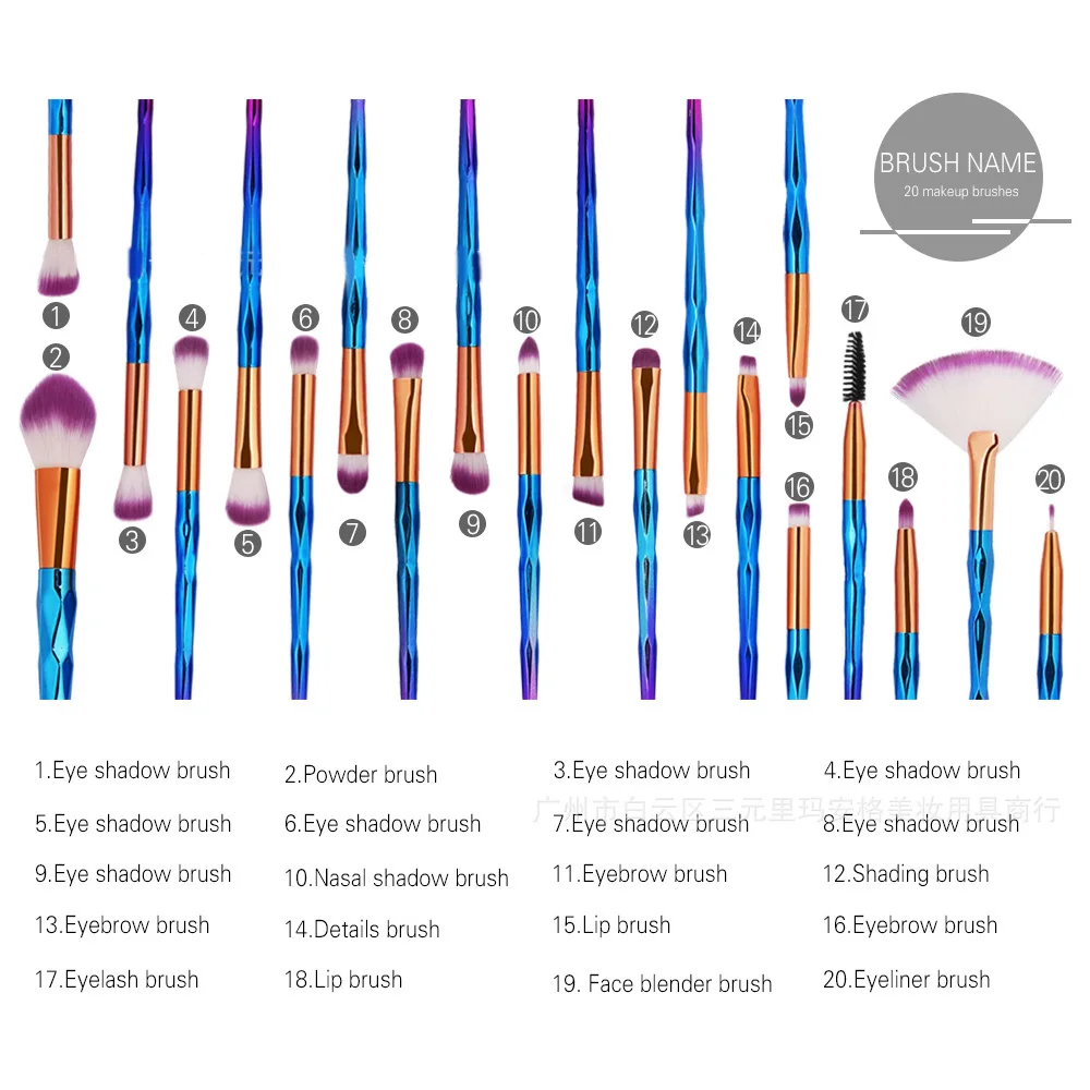 20PC Mermaid Glitter Makeup Brush Set Foundation Power Eyeshadow Concealer Blush Cosmetic Beauty Make Up Brushes
20PC Mermaid Glitter Makeup Brush Set Foundation Power Eyeshadow Concealer Blush Cosmetic Beauty Make Up Brushes