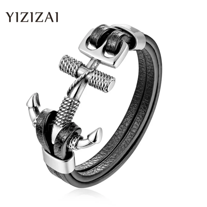 YIZIZAI Genuine Leather Anchor Bracelet Men Lion Double Wolf Shackles Stainless Steel Charm Bracelets Wristband Fashion Jewelry
YIZIZAI Genuine Leather Anchor Bracelet Men Lion Double Wolf Shackles Stainless Steel Charm Bracelets Wristband Fashion Jewelry