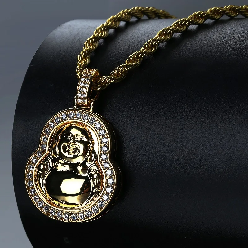 New Maitreya Buddha Pendant ornaments gilded micro pave zircon pure brass man Necklace religion style lucky necklace
New Maitreya Buddha Pendant ornaments gilded micro pave zircon pure brass man Necklace religion style lucky necklace