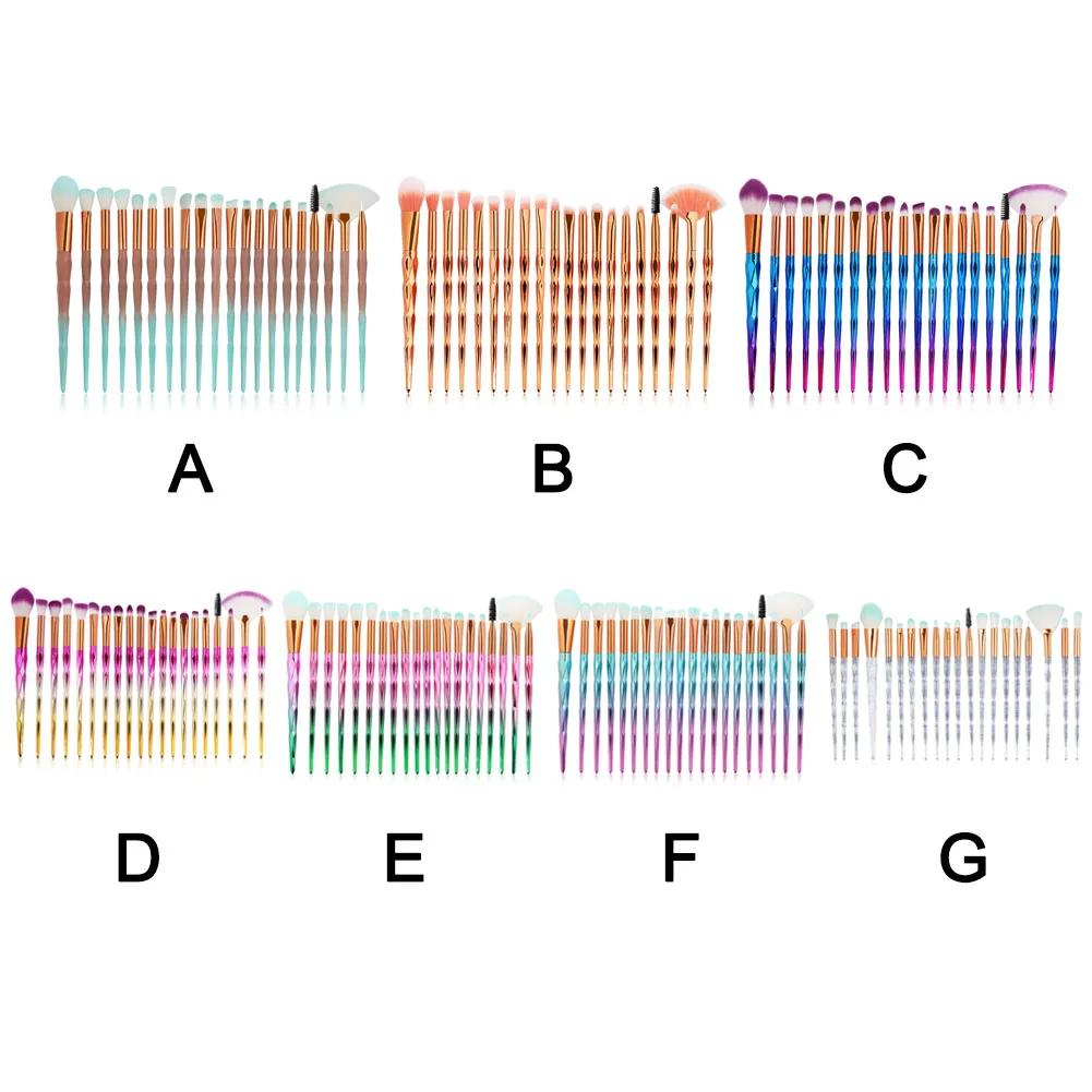 High Quality 20pcs Makeup Brush Soft Nylon Hard Colorful Plastic Handle Cosmetic Tools
High Quality 20pcs Makeup Brush Soft Nylon Hard Colorful Plastic Handle Cosmetic Tools