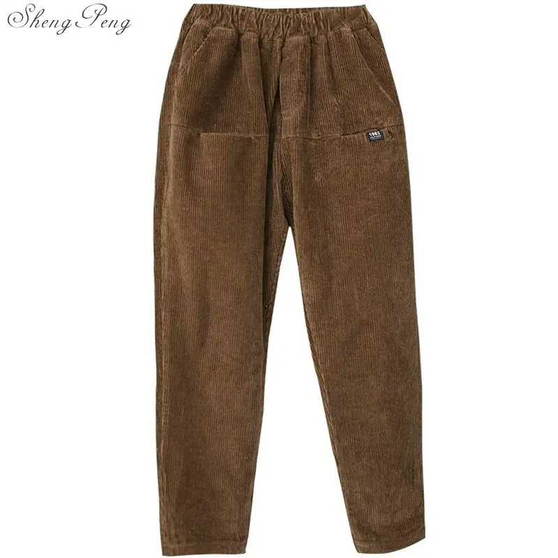 2018 Women Corduroy Pants Vintage Autumn Winter Casual Thicken Warm Elastic Waist Loose Cotton Pleated Trousers V1172
2018 Women Corduroy Pants Vintage Autumn Winter Casual Thicken Warm Elastic Waist Loose Cotton Pleated Trousers V1172