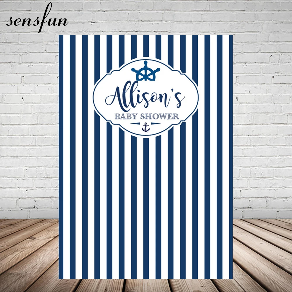 Sensfun Photography Backdrop For Photo Studio Anchor Nautical Theme Stripes Birthday Party Baby Shower Backgrounds Vinyl 5x7FT
Sensfun Photography Backdrop For Photo Studio Anchor Nautical Theme Stripes Birthday Party Baby Shower Backgrounds Vinyl 5x7FT