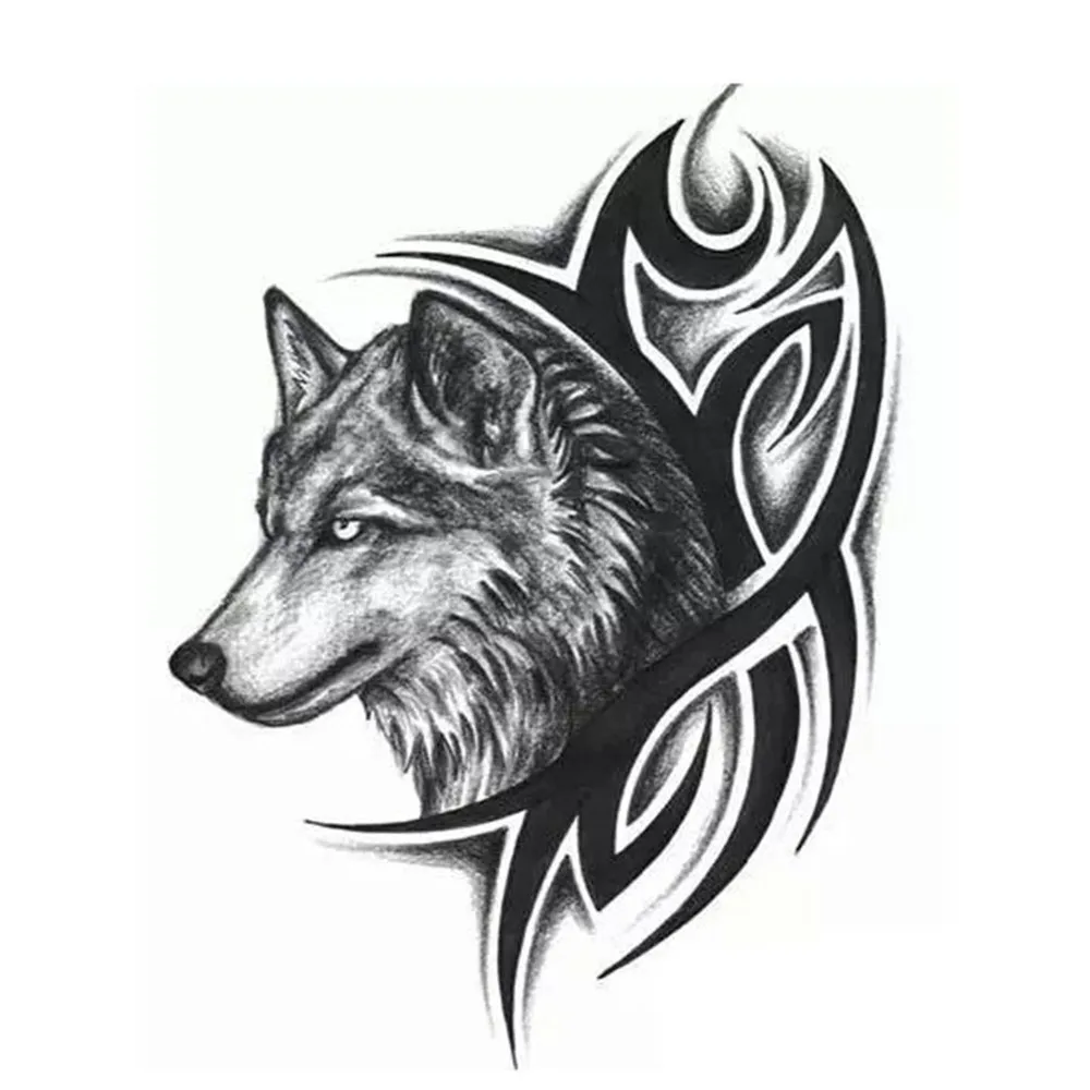 2pcs Black Wolf Head Tattoo Sticker Waterproof Removable Body Art Temporary Tattoos Sexy Wolf King Tattoo Sticker Nontoxic
2pcs Black Wolf Head Tattoo Sticker Waterproof Removable Body Art Temporary Tattoos Sexy Wolf King Tattoo Sticker Nontoxic