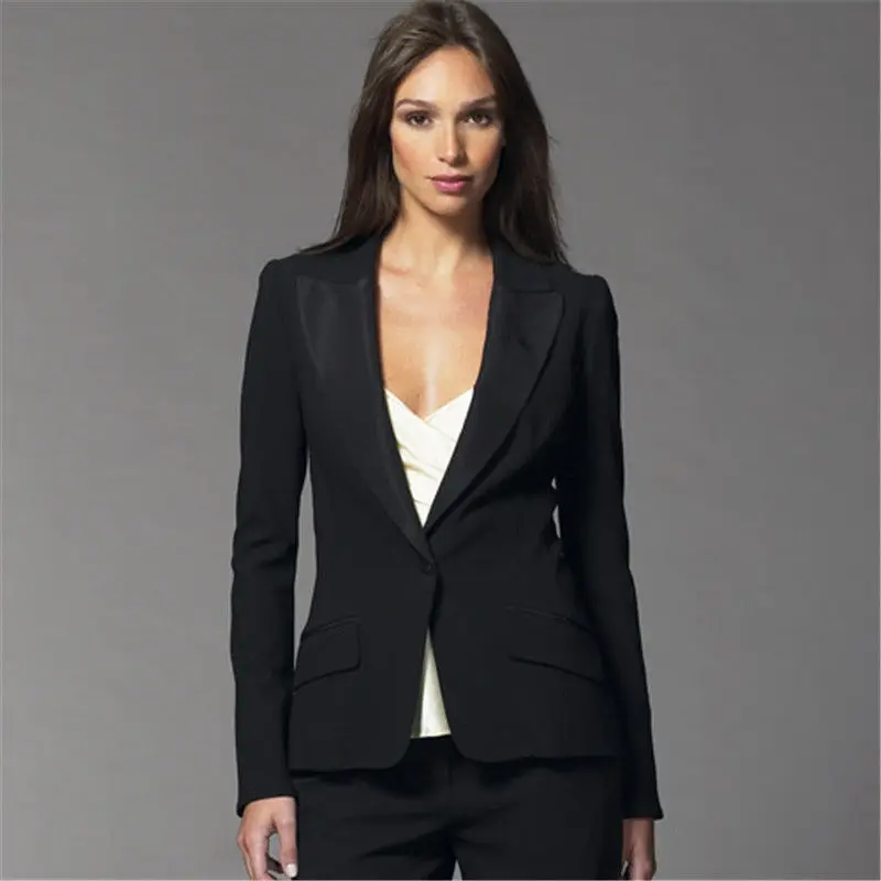 Bespoke Black Women Evening Pant Suits Female Office Uniform Formal Tailoring Lady Trouser Suits B19
Bespoke Black Women Evening Pant Suits Female Office Uniform Formal Tailoring Lady Trouser Suits B19