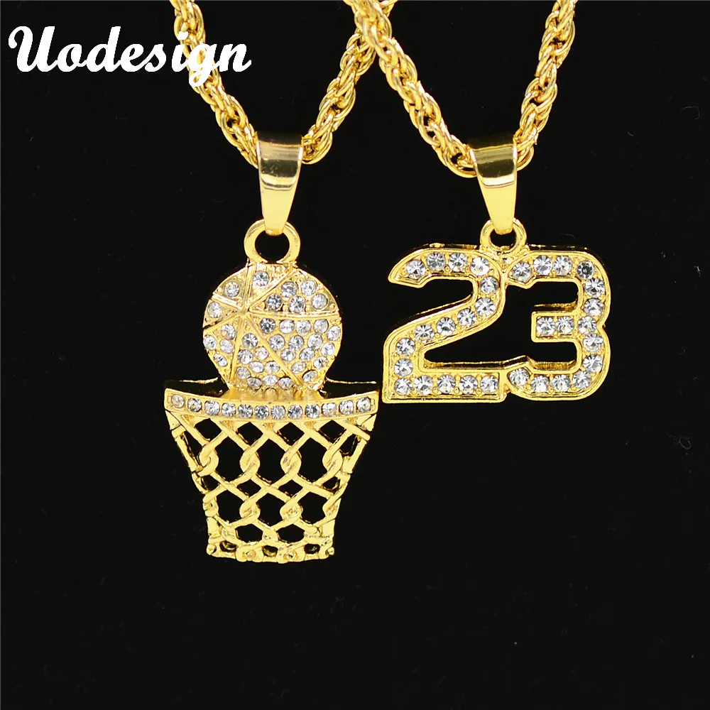 Uodesign Golden Bling Number 23 and Basketball Hoop Rhinestone Necklaces Men Women Hip Hop Charm Pendants Rock Jewelry Gift
Uodesign Golden Bling Number 23 and Basketball Hoop Rhinestone Necklaces Men Women Hip Hop Charm Pendants Rock Jewelry Gift