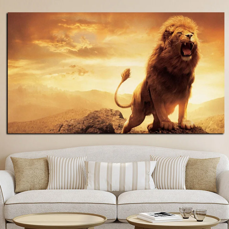 Print Abstract African Lion on Mountain Oil Painting on Canvas Animal Pop Art Wall Picture Poster for Living Room Cuadros Decor
Print Abstract African Lion on Mountain Oil Painting on Canvas Animal Pop Art Wall Picture Poster for Living Room Cuadros Decor