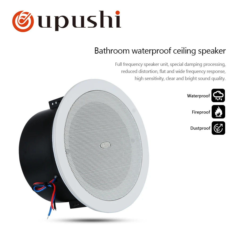 Waterproof Ceiling Speaker TD206A With Back Cover Bathroom Kitchen Water Resistant Home Audio
Waterproof Ceiling Speaker TD206A With Back Cover Bathroom Kitchen Water Resistant Home Audio
