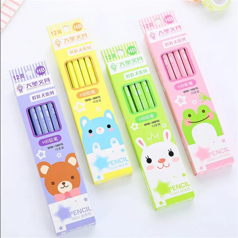 Coloffice 12PCs/Set Cute Cartoon Lead-free Poison Pure Color HB Pencil Primary Student Writing Stationery School Supplies 21.5cm
Coloffice 12PCs/Set Cute Cartoon Lead-free Poison Pure Color HB Pencil Primary Student Writing Stationery School Supplies 21.5cm