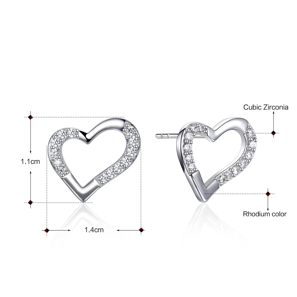 Real 925 heart shape earrings cz Cute/Romantic gift for Young Girl jewelry jewellery sterling silver stud earring for Lovers
Real 925 heart shape earrings cz Cute/Romantic gift for Young Girl jewelry jewellery sterling silver stud earring for Lovers