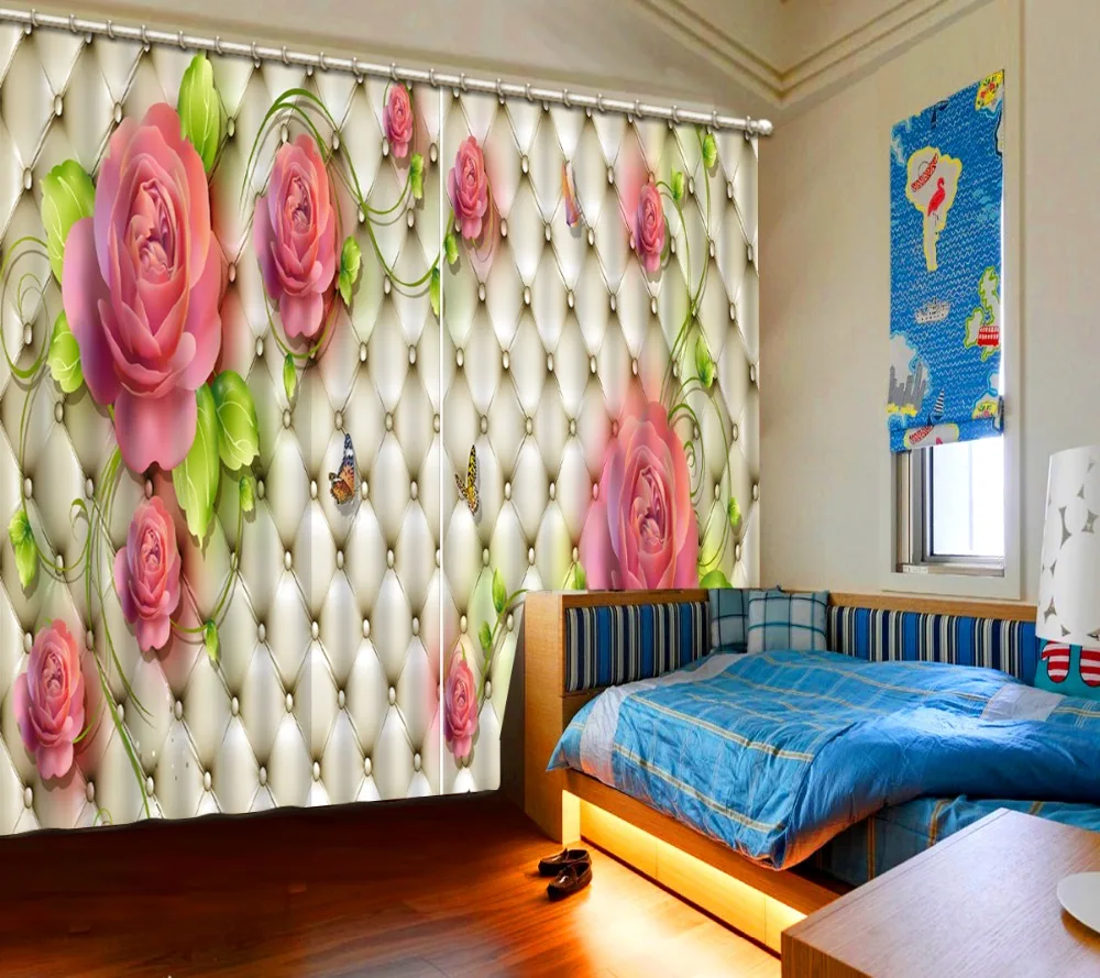 rose curtains Luxury Blackout 3D Window Curtains For Living Room Bedroom soft curtains
rose curtains Luxury Blackout 3D Window Curtains For Living Room Bedroom soft curtains