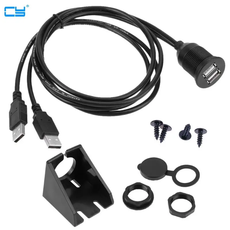 1M 2m Dual Port USB2.0 Waterproof Cable Car Ship Motorcycle Dashboard Panel Data Extension Aux Cable Car Electronics Accessories
1M 2m Dual Port USB2.0 Waterproof Cable Car Ship Motorcycle Dashboard Panel Data Extension Aux Cable Car Electronics Accessories