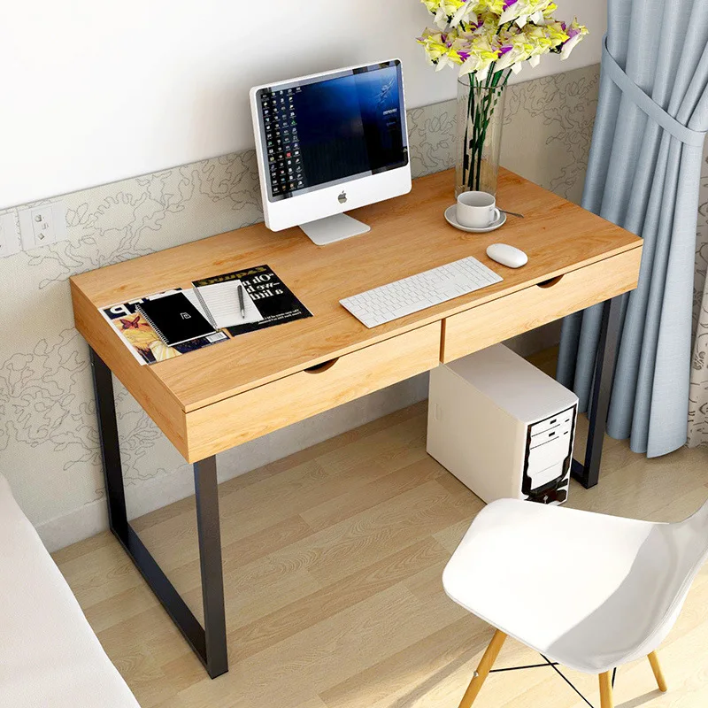 Домашний Настольный ПК стол с 2 ящиками простой креативный компьютерный стенд