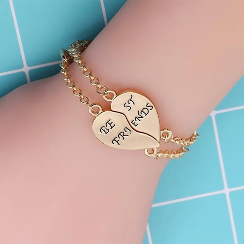 Best Friend 2 Piece Set Bracelet Heart Shaped Carved Black Letter Pendant Fashion Men And Women Valentine's Day Jewelry Gift Hot
Best Friend 2 Piece Set Bracelet Heart Shaped Carved Black Letter Pendant Fashion Men And Women Valentine's Day Jewelry Gift Hot