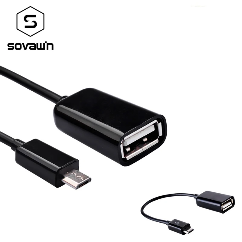 Высокоскоростной Micro USB OTG кабель для передачи данных Sovawin 16 см адаптер хоста