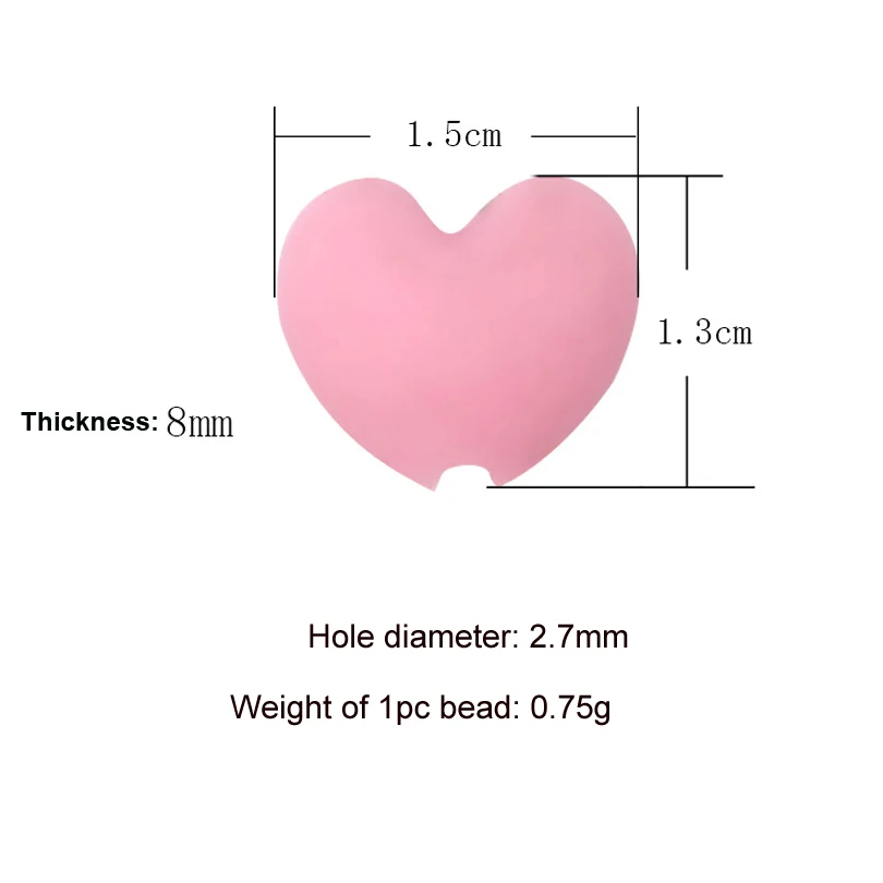 20 шт. силиконовые бусины в форме сердца 12 мм | Мать и ребенок