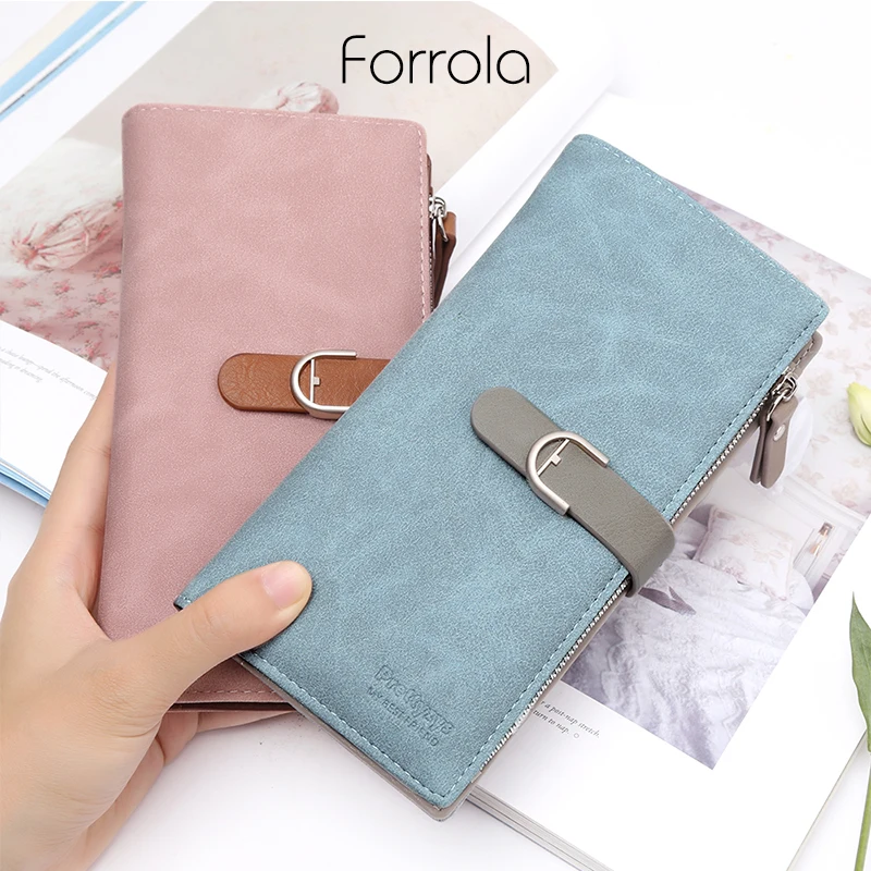 2018 Vintage Women's Wallet Leather Female Purses Brand Designer Zipper Coin Purse Long Wallets Card Holder Clutch For Girls Sac | Багаж и