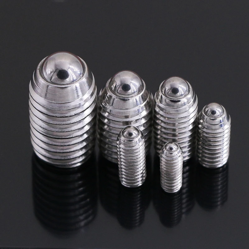 

6pcs M5 stainless steel Hex Socket Spring Ball Set Screw Wave Beads Positioning Marbles Tight Spring Plunger 8mm-20mm length