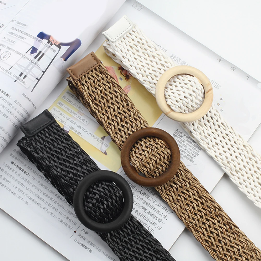 2019 cinturones para mujer Summer Ladies Wide Braided Woven Straw Waist Belt with Round Wooden Buckle Belts Women female belt
2019 cinturones para mujer Summer Ladies Wide Braided Woven Straw Waist Belt with Round Wooden Buckle Belts Women female belt