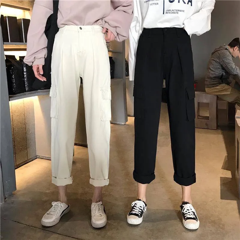 Fashion woman pants women cargo high waist pants loose trousers joggers female sweatpants streetwear funny hip hop japan pants
Fashion woman pants women cargo high waist pants loose trousers joggers female sweatpants streetwear funny hip hop japan pants