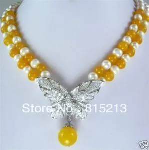 Hot selling> HOT159 yellow stone & white pearl butterfly button necklace -Bride jewelry free shipping
Hot selling> HOT159 yellow stone & white pearl butterfly button necklace -Bride jewelry free shipping