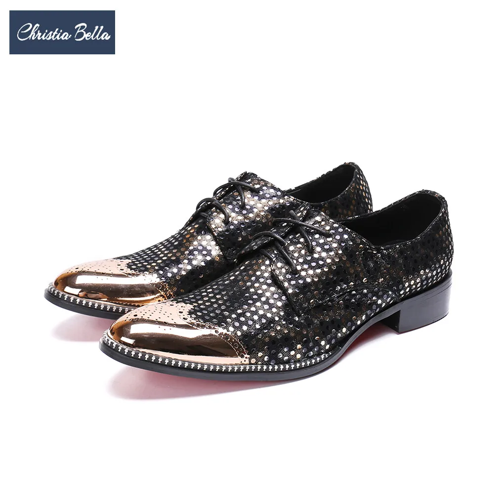 Christia Bella Luxury Gold Dot Genuine Leather Men Dress Shoes Wedding Business Men Oxford Shoes Lace Up Formal Shoes Plus Size
Christia Bella Luxury Gold Dot Genuine Leather Men Dress Shoes Wedding Business Men Oxford Shoes Lace Up Formal Shoes Plus Size