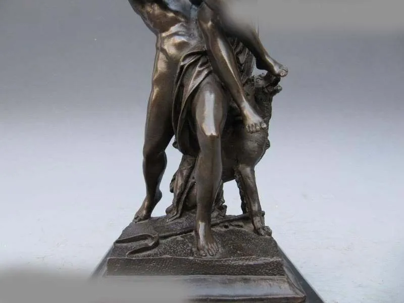 Hades Grab Persephone Бронзовая статуя телесного цвета и Художественная Скульптура Cerberus