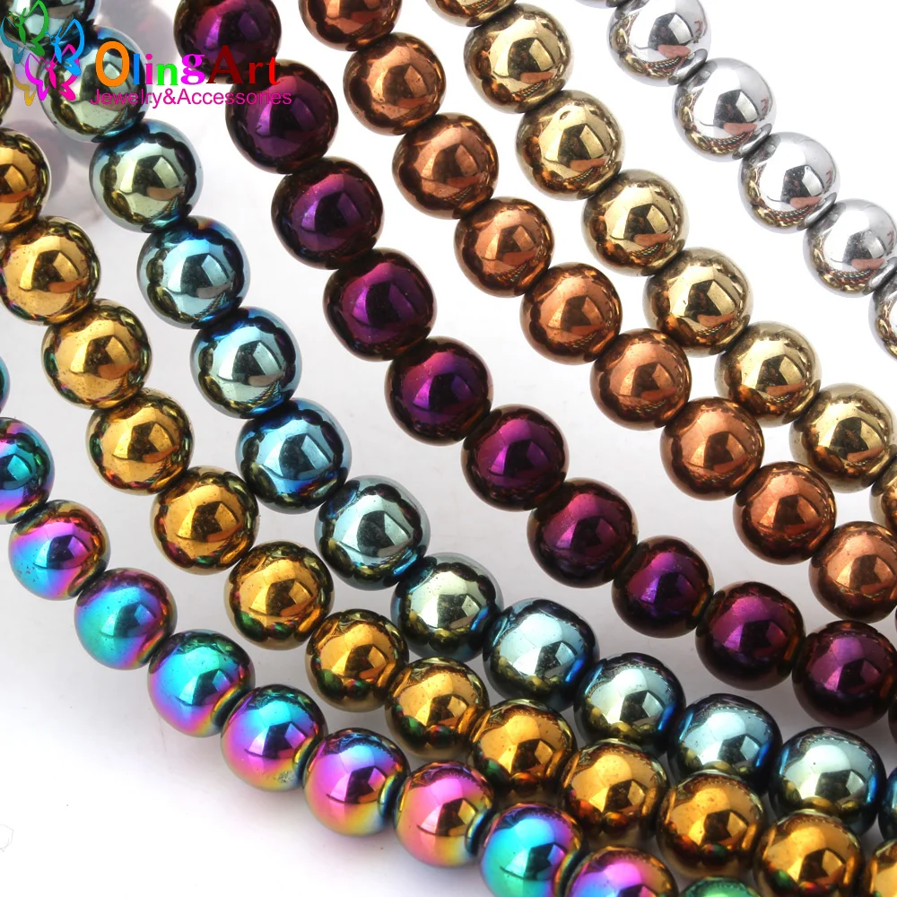 Olingart Round Beads Natural Hematite Stone 8mm 30pcs/lot Electroplating color mixing DIY Jewelry Making
Olingart Round Beads Natural Hematite Stone 8mm 30pcs/lot Electroplating color mixing DIY Jewelry Making