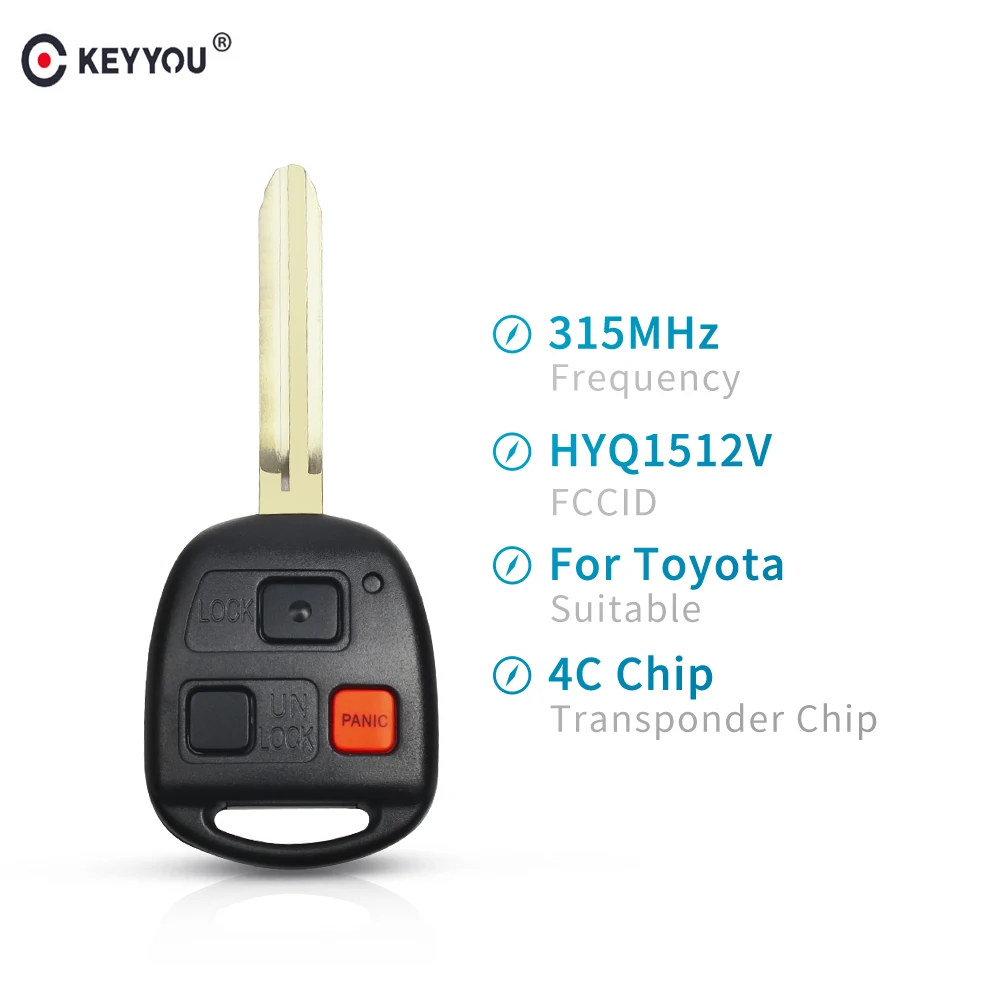 KEYYOU Автомобильный Дистанционный ключ для Toyota Land Cruiser 2003-2007 315 МГц Ключ для Toyota HYQ1512V транспондер 4C Чип TOY43 лезвие
KEYYOU Автомобильный Дистанционный ключ для Toyota Land Cruiser 2003-2007 315 МГц Ключ для Toyota HYQ1512V транспондер 4C Чип TOY43 лезвие