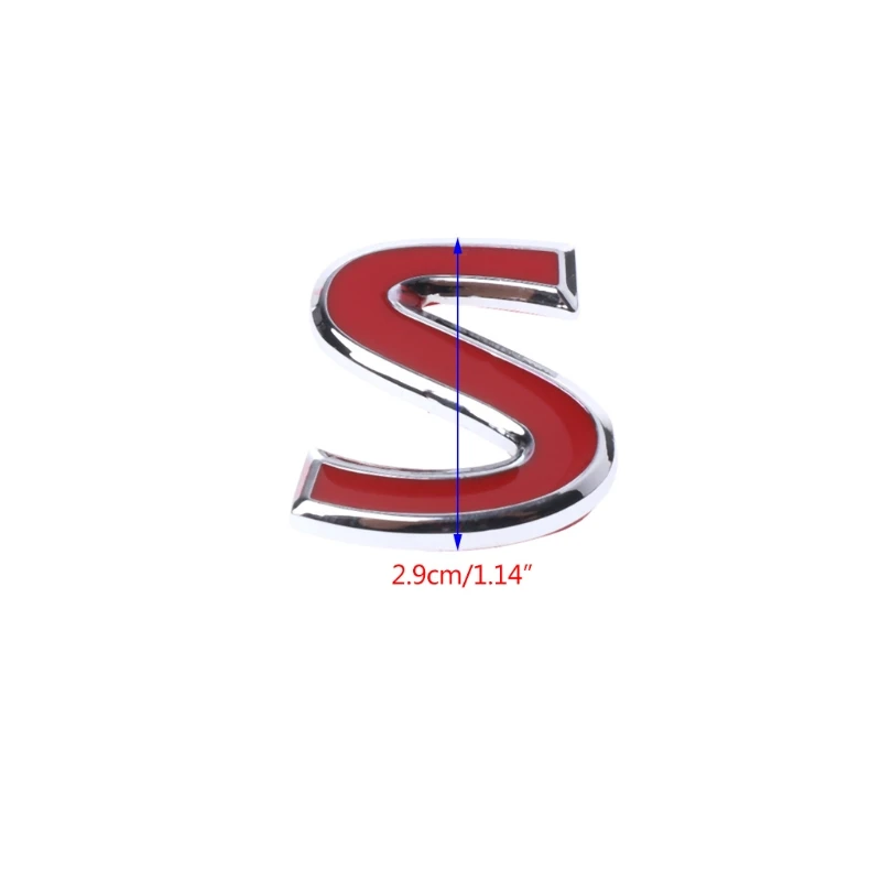 Red S Emblem Badge Car Styling Metal Sticker Refitting Rear Trunk Fender Decal for Infiniti Q50 Q50L Q30 Q70 Refitting IPL
Red S Emblem Badge Car Styling Metal Sticker Refitting Rear Trunk Fender Decal for Infiniti Q50 Q50L Q30 Q70 Refitting IPL