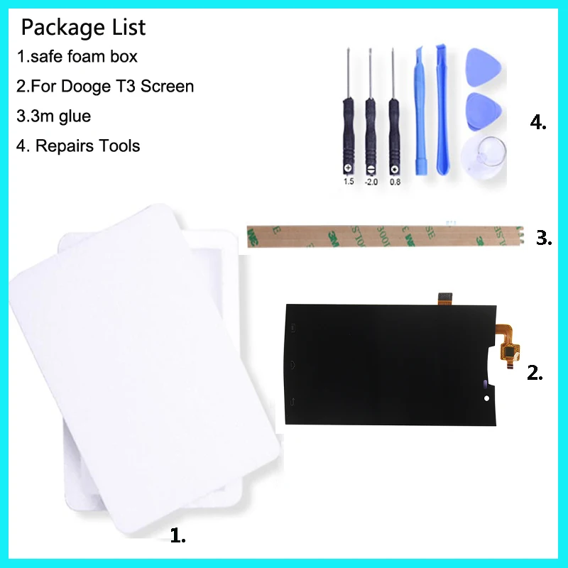 For 100% Original DOOGEE T3 LCD Display+Touch Screen Panel Digital Replacement Parts Assembly 4.7 inch 1280x720P in Stock
For 100% Original DOOGEE T3 LCD Display+Touch Screen Panel Digital Replacement Parts Assembly 4.7 inch 1280x720P in Stock