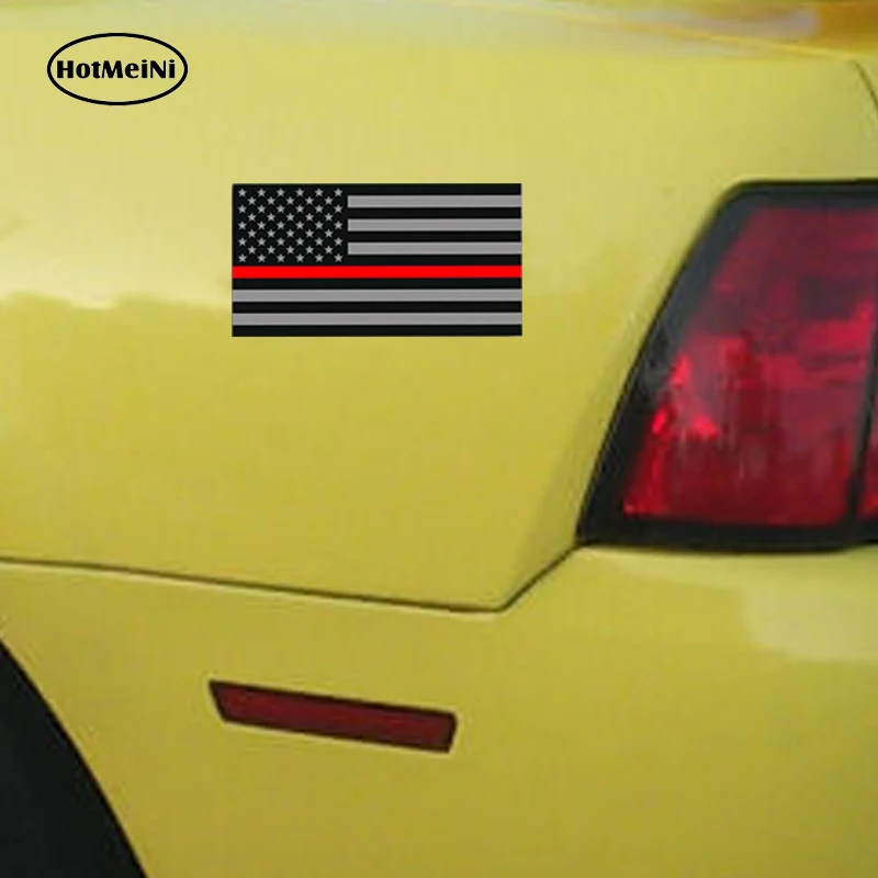 HotMeiNi пожарный красная линия Флаг США наклейка автомобиль спасателей емт Fire 911