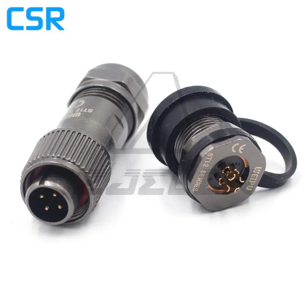 WEIPU ST12 series 4pin waterproof connector IP68 plug and socket 12mm Panel Mount Connector
WEIPU ST12 series 4pin waterproof connector IP68 plug and socket 12mm Panel Mount Connector