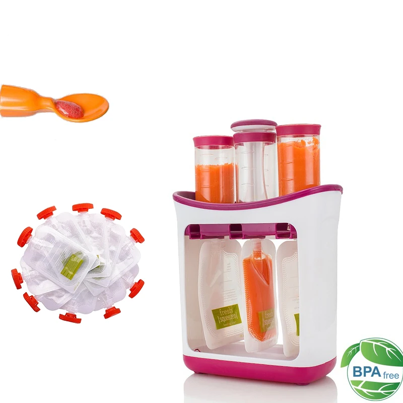 Squeeze Food Station Homemade Baby Food Dispenser Bags Food Maker Storage Packing Machine Juice Puree Pack Feeding Pouches
Squeeze Food Station Homemade Baby Food Dispenser Bags Food Maker Storage Packing Machine Juice Puree Pack Feeding Pouches
