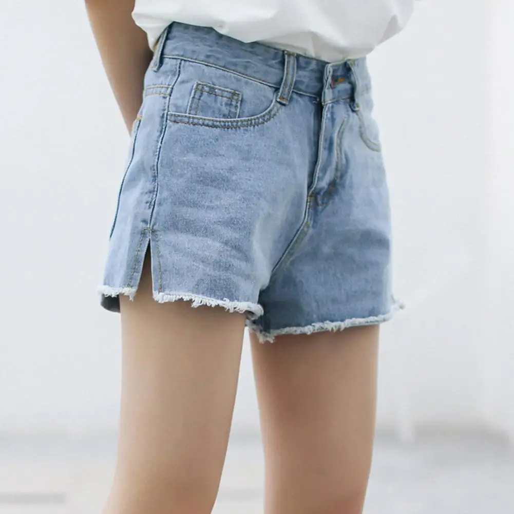 Yfashion/Новинка женские джинсовые шорты с разрезом летние модные высокой талией и