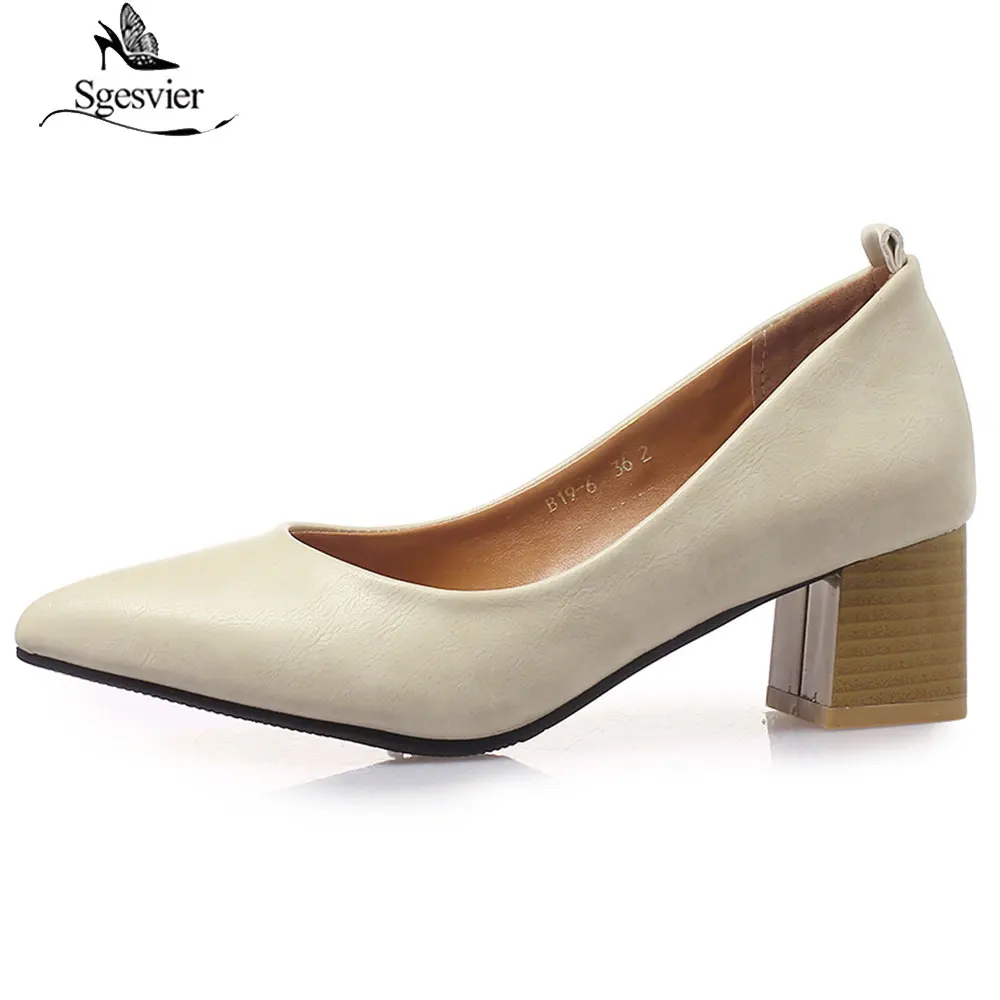Sgesvier 2020 Plus Size OL Office Lady Shoes Thick Heels Woman Shoes Pointed Toe Dress Shoes Basic Pumps Chaussure Femme G12
Sgesvier 2020 Plus Size OL Office Lady Shoes Thick Heels Woman Shoes Pointed Toe Dress Shoes Basic Pumps Chaussure Femme G12