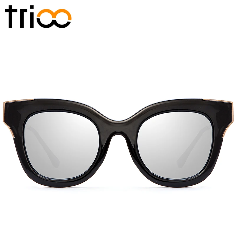 TRIOO Quality Mirror Sunglasses for women Cat Eye Design Brand Sun Glasses Female Summer UV400 Oculos de grau Lunette
TRIOO Quality Mirror Sunglasses for women Cat Eye Design Brand Sun Glasses Female Summer UV400 Oculos de grau Lunette