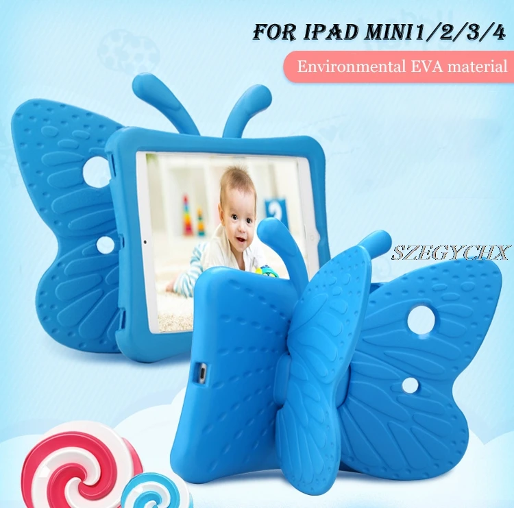 New 3D Butterfly Kids Silicone Tablet Case Cover for iPad Mini 5 Mini 1 2 Mini 3 Mini4 Universal EVA Foam Shockproof Stand Shell
New 3D Butterfly Kids Silicone Tablet Case Cover for iPad Mini 5 Mini 1 2 Mini 3 Mini4 Universal EVA Foam Shockproof Stand Shell