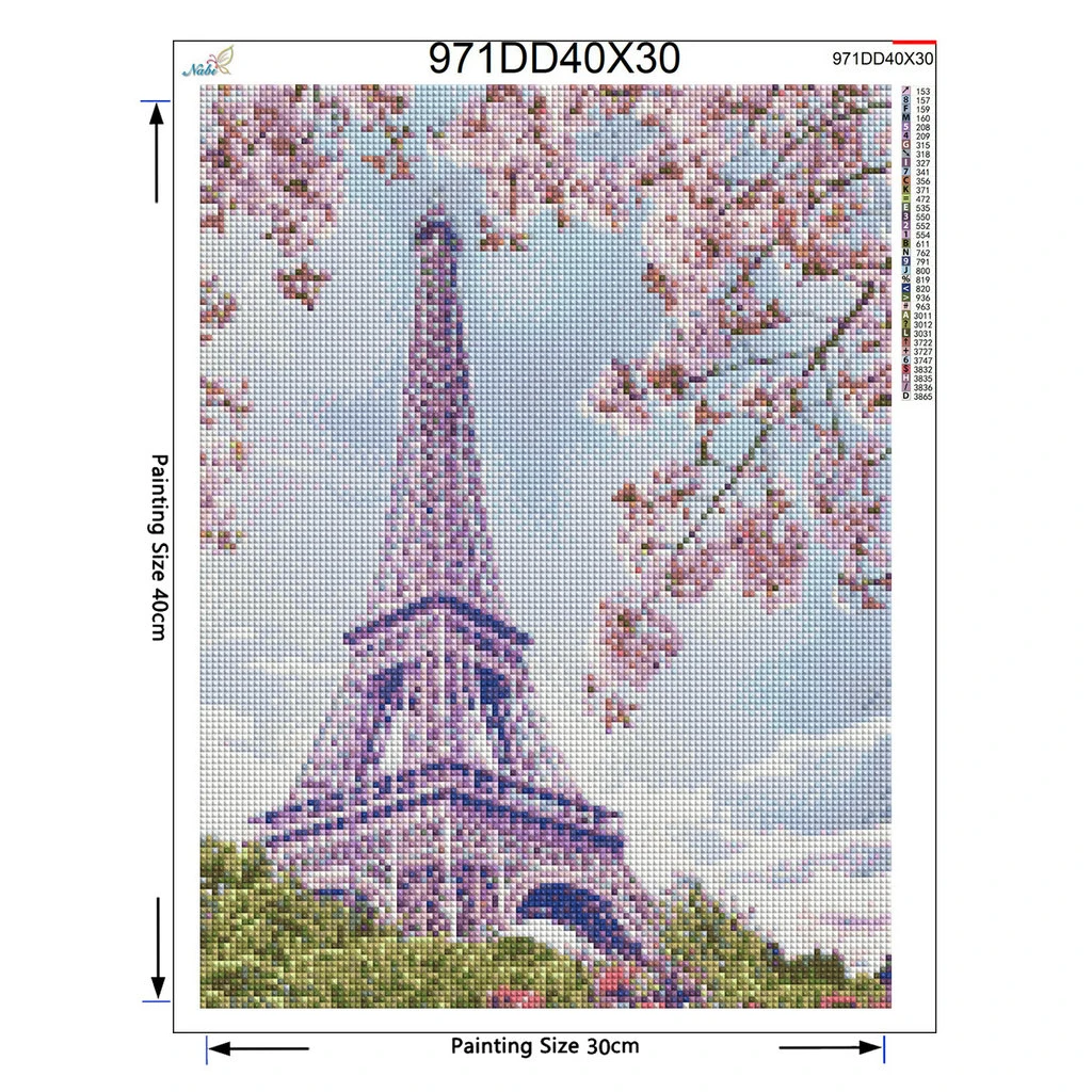 Diamond Embroidery Landscape Full Painting Paris Tower Picture of Rhinestone Bead Home Decor | Дом и сад