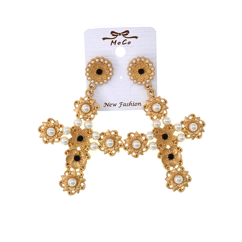 Baroque Gold Cross Earrings for Women Charm Pearl Rhinestones Long Drop Dangle Earrings Fashion Jewelry Brinco Birthday Gifts
Baroque Gold Cross Earrings for Women Charm Pearl Rhinestones Long Drop Dangle Earrings Fashion Jewelry Brinco Birthday Gifts