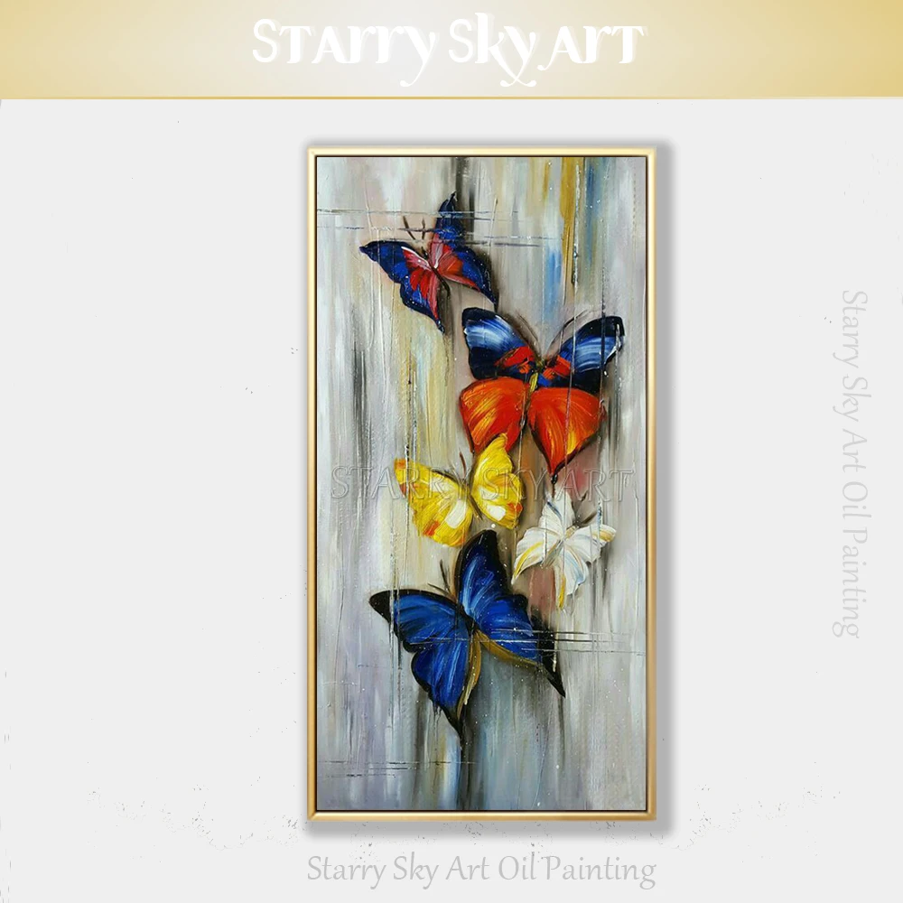 Unframed Wall Art Hand-painted Butterfly Oil Painting on Canvas Fine Art Insect Butterfly Acrylic Painting for Friend Art Gift
Unframed Wall Art Hand-painted Butterfly Oil Painting on Canvas Fine Art Insect Butterfly Acrylic Painting for Friend Art Gift