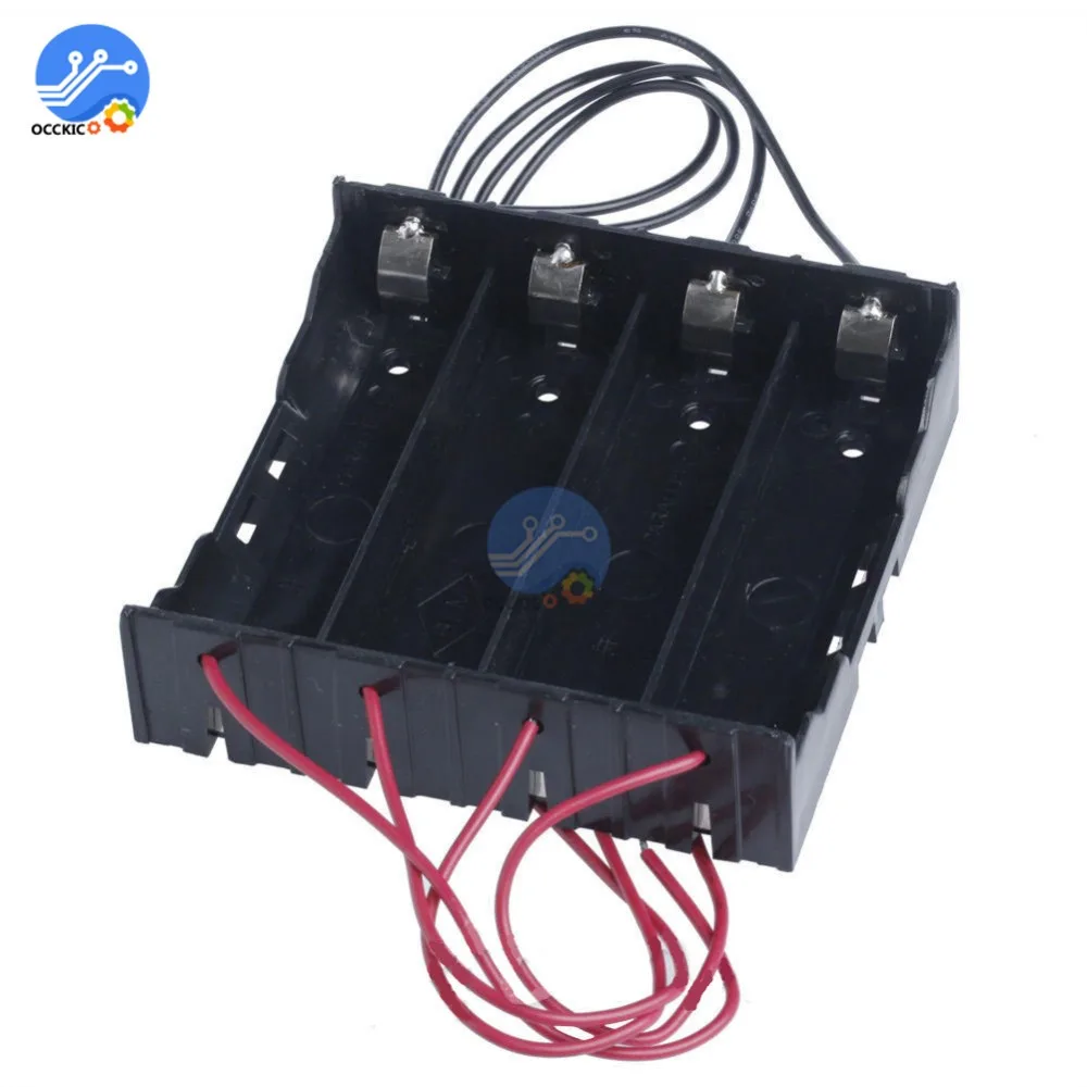 Black ABS 18650 Battery Storage Box Case 4 Slot Way 3.7V DIY Batteries Power Bank Clip Holder Container With Wire
Black ABS 18650 Battery Storage Box Case 4 Slot Way 3.7V DIY Batteries Power Bank Clip Holder Container With Wire