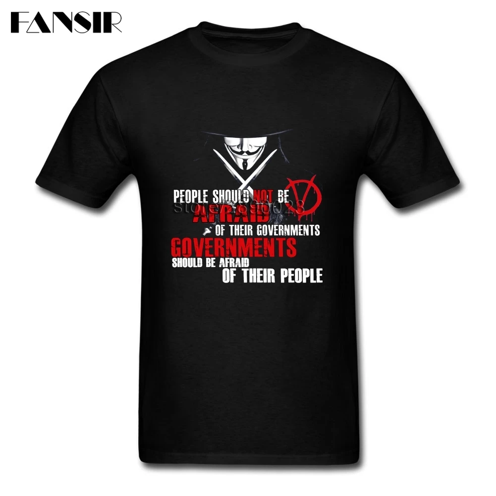 Футболка Swag мужская с коротким рукавом 100% хлопок V образный вырез вендетта одежда