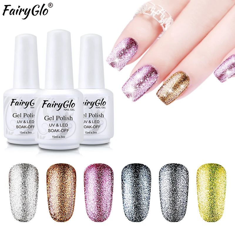 FairyGlo 15ML Bling Nail Gel Platinum UV LED Lamp Gel Nail Polish Long Last Gel Varnish Hybrid Paint Gellak Lucky Lacquer Glue
FairyGlo 15ML Bling Nail Gel Platinum UV LED Lamp Gel Nail Polish Long Last Gel Varnish Hybrid Paint Gellak Lucky Lacquer Glue