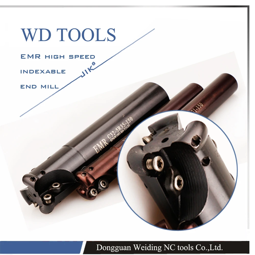 EMR C20-4R20-150 indexable End Mill,Milling tool Toroidal Cutter For Milling Machine, Dia 20mm,For RPMW0802MOE Inserts
EMR C20-4R20-150 indexable End Mill,Milling tool Toroidal Cutter For Milling Machine, Dia 20mm,For RPMW0802MOE Inserts