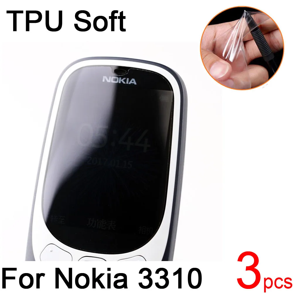 3 шт ультра прозрачный ТПУ мягкий для Nokia 3310 3G 4G 2017 Защитная крышка экрана защитная