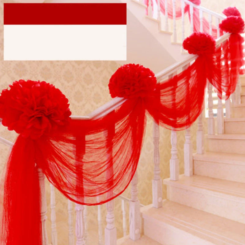 Wedding Party Background Veils Decoration Colorful Stairs Gauze Curtains Backdrop Fashion Wedding Chair Back Gauze Decoration
Wedding Party Background Veils Decoration Colorful Stairs Gauze Curtains Backdrop Fashion Wedding Chair Back Gauze Decoration