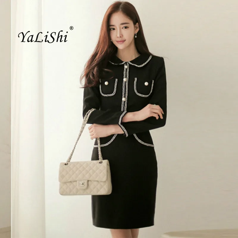 Plus Size Pencil Dress 2018 Autumn Women Black Long Sleeve Turn-down Collar Knee-length Elegant Party Dress Work Club Dresses
Plus Size Pencil Dress 2018 Autumn Women Black Long Sleeve Turn-down Collar Knee-length Elegant Party Dress Work Club Dresses
