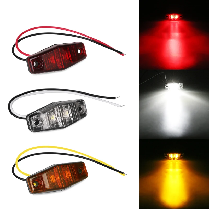1Pcs Car LED Side Marker Light Rear Clearance Lamp for 12V 24V Truck Trailer Caravan RV Pickup Red White Yellow
1Pcs Car LED Side Marker Light Rear Clearance Lamp for 12V 24V Truck Trailer Caravan RV Pickup Red White Yellow